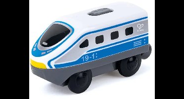 Houten trein locomotief blauw - Hape - vanaf 3 jaar