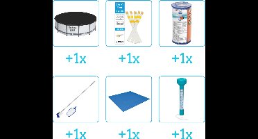 Zwembad Accessoirepakket voor Bestway Steel Pro MAX Zwembad - 427x84 cm - Rond - Met filterpomp - Bestway - 56595 - 6-delig