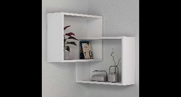 Ring Wandplank | 100% MELAMINE | Wit - Emob - Wandrek - Wit - Melamine
