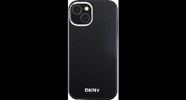 DKNY Silicone Metal Logo Back Case (MagSafe Compatible) - Geschikt voor Apple iPhone 15 Plus (6.7") - Zwart