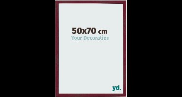Your Decoration - Fotolijst 50x70 cm - MDF - Wijnrood Geveegd - Bologna