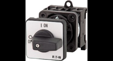 Eaton AAN-UIT-schakelaar, P1, 32 A, verdeelerinbouw, 3-polig + N, met zwarte knevel en frontschild, 010402