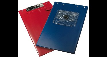 Werkordermap KLEMMFIX met klem, sleutelvak en penhouder A4 per 10 stuks - Rood