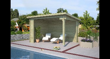 Overkapping Lara 380x275 - Olijfgroen Geïmpregneerd