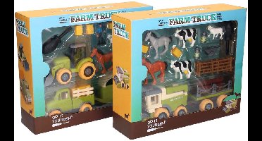 Boerderij speelset tractor educatief karton speelgoed voor kinderen.