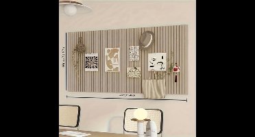 Decoratief prikbord - 60 x 120 cm - Vilt- en kurkwandpaneel - Fotopaneel voor aan de muur in scholen, woningen, keukens en kantoren - Knutselbord voor kinderkamers - Donkerbruin