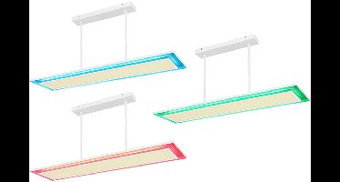 LED hanglamp eetkamerlamp woonkamerlamp daglichtlamp, dimbare RGB-kleurverandering afstandsbediening CCT geheugen / nachtlamp functie, 50W 5160lm 2700-6500K warm wit-koud wit, L 114,5 cm