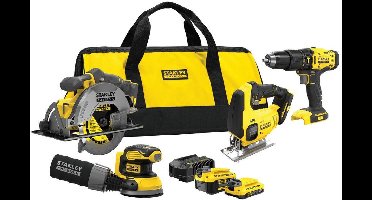 Stanley Fatmax V20 Serie - Elektronische Gereedschapsset - 18V - 2.0Ah en 4.0Ah Accu's - Inclusief Toebehoren