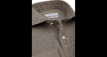 Profuomo Overhemd Linnen Groen - Maat 41 - Heren - Overhemden Casual