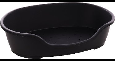 Hondenmand – kunststof mand Tuck Ovaal Zwart XXL 102,5x67cm – gerecycled & antislip – stevig Europees design