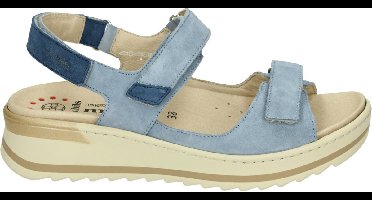 Mephisto Mobils - ELORA VELCALF - Sandalen met hakDames Sandalen - Kleur: Blauw - Maat: 40