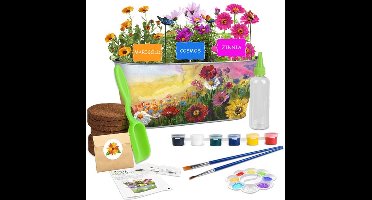 'Paint & Plant' Tuinierset voor Kinderen – Creatief Speelgoed – Tuiniersets voor Peuters – Cadeau-ideeën voor Verjaardagen & Pasen – Voor Meisjes & Jongens van 4 t/m 12 Jaar