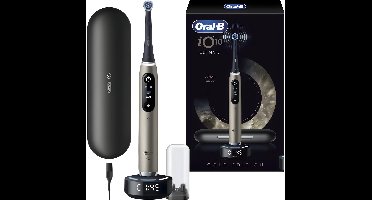 Oral-B iO Series 10 Lunar Gold Elektrische Tandenborstel – iOSense Oplader – 7 Poetsstanden – Reisetui
