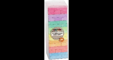 KiddyGo stoepkrijt stapelspel buitenspeelgoed 48-delig 8 kleuren.