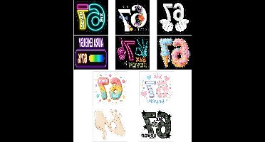 Kleurrijke neon ijsje stickers - 67 unieke party decoraties voor laptops, waterflessen en telefoonhoesjes