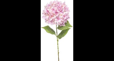 Emerald - Kunstbloem Hortensia XL lichtroze 90cm - Kunstplant voor binnen
