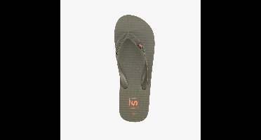 Heren teenslippers groen met oranje details - Maat 45