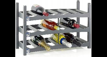 Wijnrek / flessenrek modulair VARIO Rotho – voor 18 flessen