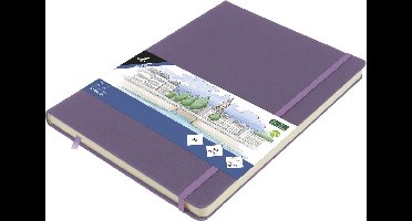 Kangaro schetsboek - A4 - heather purple - met elastiek en lint - K-861333