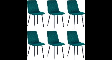 Zylo® Stoelen 6 Stuks - Stoelen - Groente - ‎54 x 44.5 x 87 cm