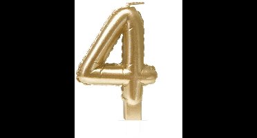 Foil balloon candle gold 4 | 4 stuks
