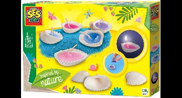 SES - Schelp Kaarsen Maken - inspired by nature - om zelf kaarsen te maken - met was, schelpen en lonten - Zelf Kaarsen Maken - Knutselen - Kaarsen Maken Set - Sinterklaas Cadeautjes