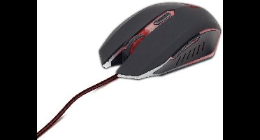 Gembird MUSG-001-R - Gaming muis, zwart/rood