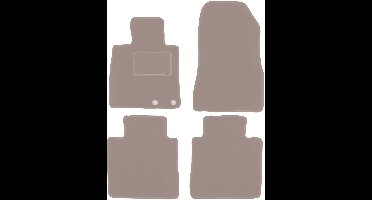 Beige velours matten voor: Nissan Note II hatchback (2012-)