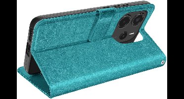 Mayaxess, Hoesje voor Xiaomi Redmi Note 14 4G Portemonnee met sleutelkoord, Turquoise