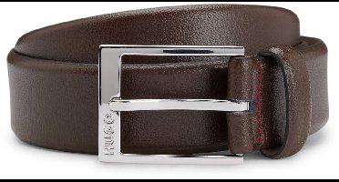 HUGO Leren Riem Gellot Sz35 Belt W105 Dark Brown Donkerbruin
