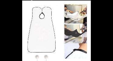 *** Baard Schort - Badkamer - Schort Mannen - Scheerschort - Schone Wastafel - Baard Accessoires - Baard trimmen - Wit van Heble® ***