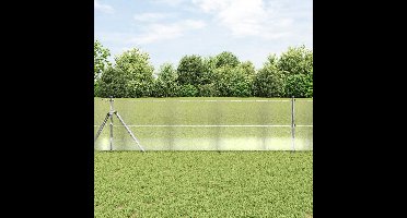 vidaXL - Gelast - draadhek - Zilver