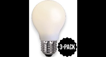 3-Pack | Prikkabel - Standaard bol - E27 - 0.9W - Extra Warm Wit - 2700K - Opaal