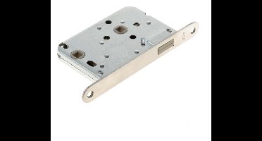 WC-SLOT, 8X63, MET MAGNETISCH SCHOOT, RVS VOORPLAAT, DOORNMAAT 50MM, EXCLUSIEF SLUITKOM/SLUITPLAAT