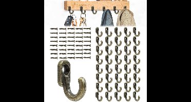 Boraboi ® Decoratieve Vintage Schroefhaken Set van 40 Stuks voor Huis en Sieradenopslag