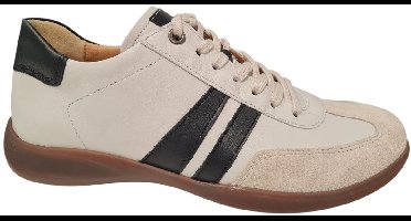 Hartjes Leren Dames Sneakers - Wit/Grijs - 40
