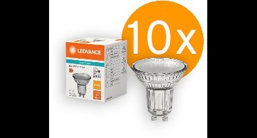 10 stuks | Ledvance LED GU10 2.6W/827 36º 230lm Niet-Dimbaar Ø5cm | GU10 | Extra Warm Wit | 2.6 watt | 15.000 Branduren