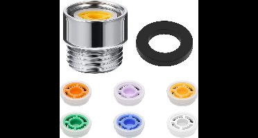 Waterbesparende inzetstukken voor douchekop 6-pack met adapter