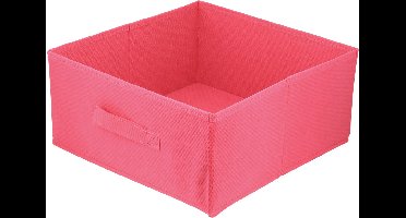 LAVITA® Opbergmand Textiel - 31x31x15 Donkerroze - 1 stuk - Opbergbox Kast Organizer Opbergdoos - Kastlade Verdeler Voor Kleding Ondergoed Badkamer Kledingkast - Vouwdoos Stoffen Doos Opbergdozen