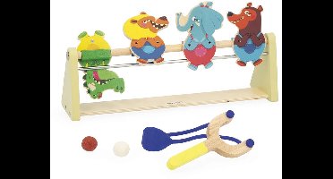 Janod - Applepop - Knock them over - Katapult en 2 ballen