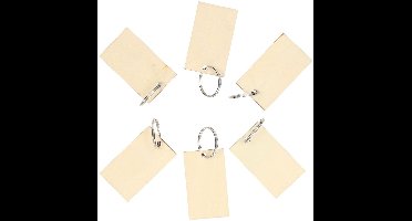 Lobbes Houten Sleutelhangers, 6st.
