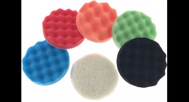 Hofftech Complete poetskit - polijst set - Ø 125 mm - 6-delig - klittenbandsysteem