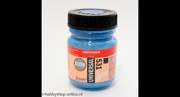 Acrylverf Zijdeglans - Deco - Universal Satin - 531 steenblauw - 50 ml - Amsterdam - 1 stuk