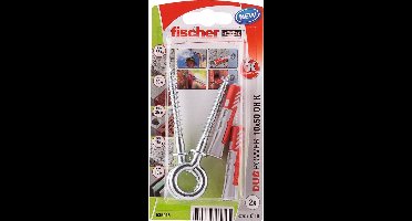 Fischer plug Duopower met ooghaak 10x50mm (Per 2 stuks)