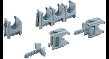 Q-Link buisclip – euro – 16 mm – grijs – 20 stuks