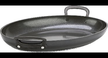 GreenPan Craft keramische inductie Vispan 40x25 cm – PFAS-vrij – Zwart – Inductie vispan - Vaatwassergeschikt – Ovenbestendig tot 220° - Gehard Aluminium– RVS Handgrepen – Groter bakoppervlak