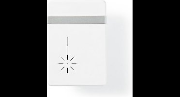 Nedis Draadloze Deurbelset - Batterij Gevoed - 3 V DC - 1x CR2032 - Volume: 80 dB - Signaalbereik: 300 m - IP44 - 36 Melodiën - 1 Ontvanger - Wit
