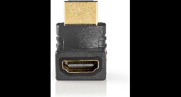 HDMI-Adapter - HDMI Connector - HDMI Female - Verguld - 270° Gehoekt - ABS - Antraciet - 1 Stuks - Window Box