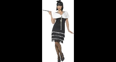 Jaren 20 Flapper Jurk Zwart - Maat M