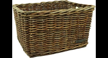 Wicked kratmand XL - rieten fiets mand bruin - 50x40x30